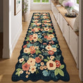 DUKINO 2x7 Runner Rug for Hallway, Floral Washable Kitchen Rug by DUKINO