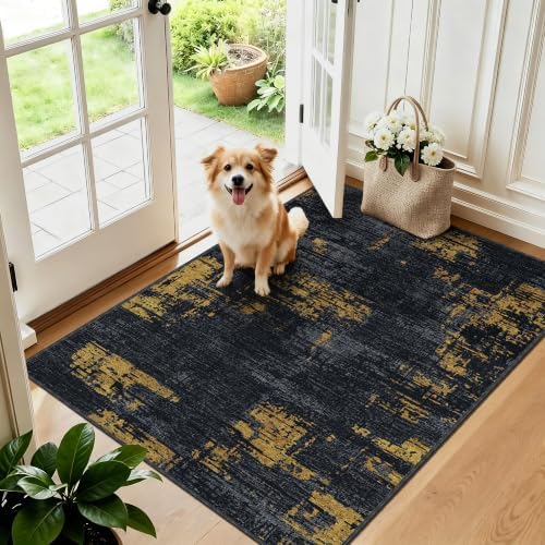 Small Area Rug 3x5 ft, Textured Non Slip Entryway Rug by TTelephant