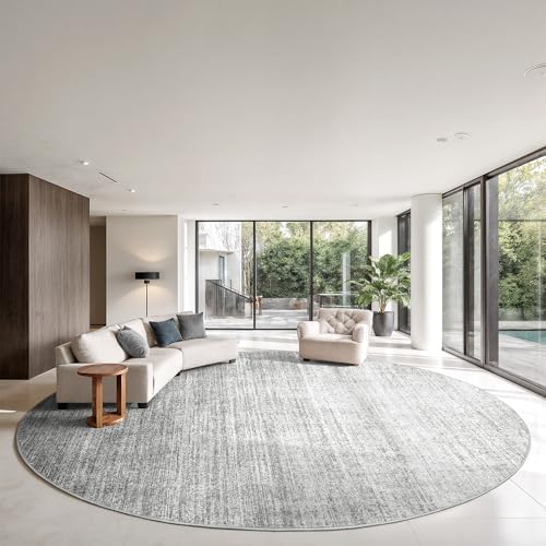 Valenrug Round Rugs 8ft, Circle Washable Area Rugs by Valenrug