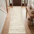 cotiled 2x8 Runner Rug Abstract Washable Non Slip Cartpet Beige Brown by COTILED