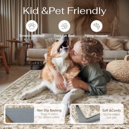 8x10 Brown Neutral Area Rug - Image 4