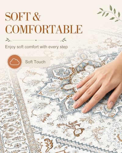 OLANLY 2x4 Washable Accent Rug Non Slip Carpet - Image 4