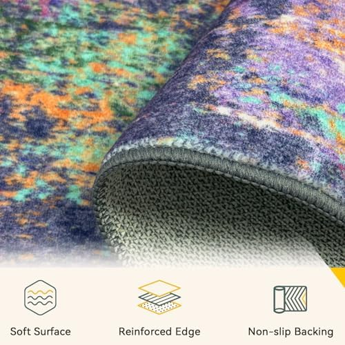 RELEANY Washable 6'x9' Abstract Area Rug - Image 4