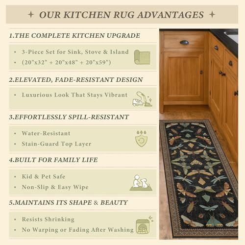 JTJ 3 Piece Kitchen Rug Set - Image 6