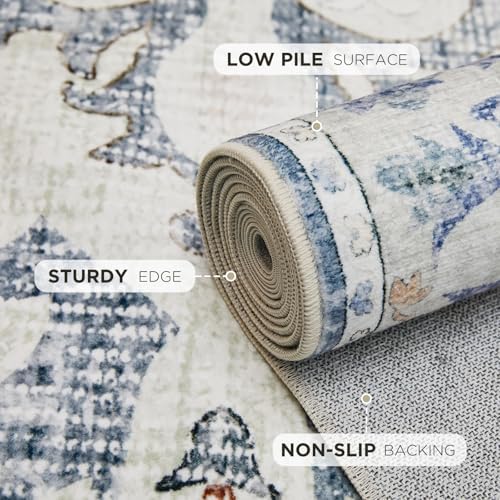 Joydeco Washable 2x5 Hallway Runner Rug Vintage - Image 6