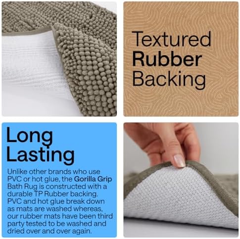 GORILLA GRIP Chenille Bath Rug Mat - Image 4