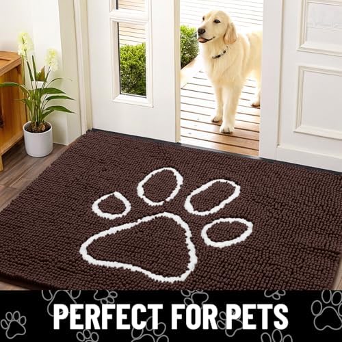 Smiry Dog Door Mat for Muddy Paws, Absorbent Non Slip Dirt Trapper - Image 7