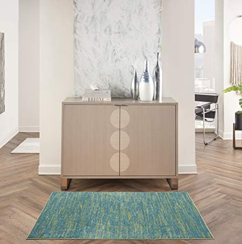 Nourison Home Nourison Essentials Blue Green 3' x 5' Area Rug by NourisonHome