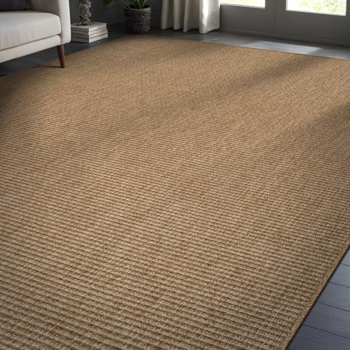 CAMILSON Easy Jute Rug 8x10, Indoor Outdoor Natural Color Farmhouse Area Rugs - Image 4