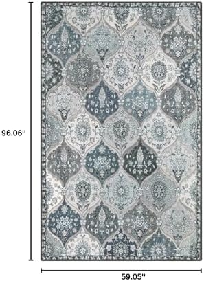 Lahome Moroccan Washable Living Room Rug, 5x8 Rugs - Image 2
