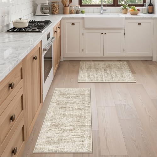 Kitchen Rugs Sets of 2, 2x3 2x4 Rug Runner by Restydon
