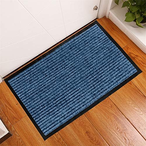 LuxUrux 2-Pack Striped Blue Door Mat - Image 2