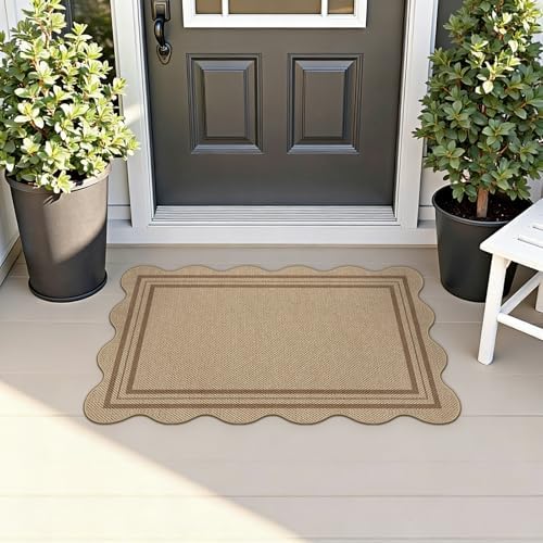 Easy Jute Outdoor Mats for Front Door, 2x3 Small Washable Kitchen Rugs - Image 3