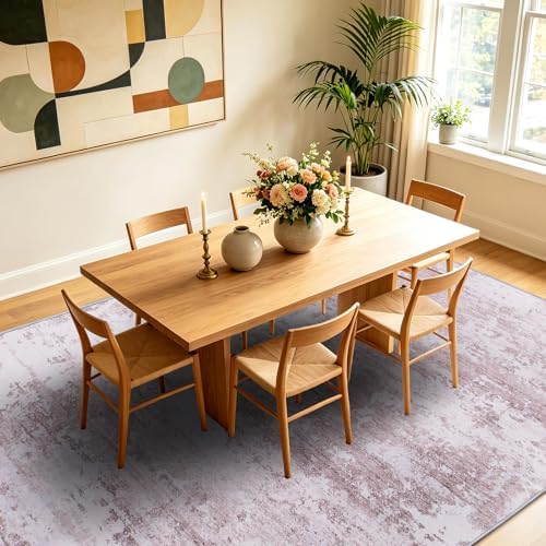 8x10 Area Rugs Living Room Rug Abstract Washable Rug Non-Slip Soft Low Pile - Image 3