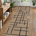 Tangsoo Easy Jute 2.6x10 Washable Hallway Runner Rug, Kitchen Non-Slip Rug by Tangsoo