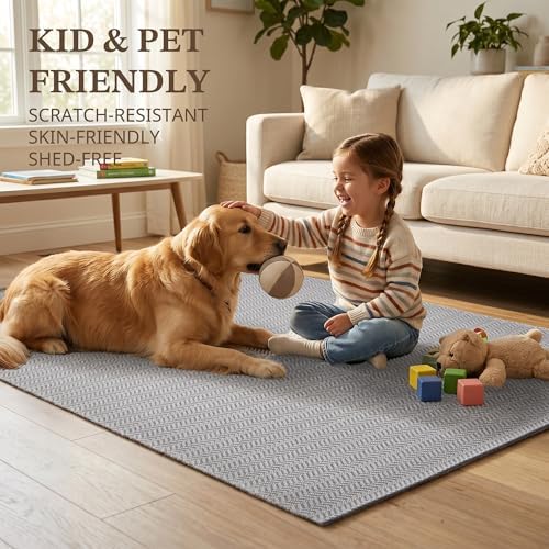 MatEssenz 2'x6' Faux Linen Runner Rug, Washable Woven Textured Long Hallway - Image 6