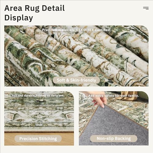 Soalmost Washable Area Rug 8x10 Large Soft Rugs - Image 6