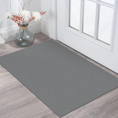 KOZYFLY 2x3 Washable Indoor Door Mat, Non Slip Woven Entryway Rug by KOZYFLY