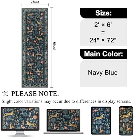 DUKINO 2x6 Runner Rug, Washable Animal Kitchen Rugs Non Slip - Image 2