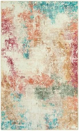 Lahome Abstract Kitchen Rugs Washable, 3x5 Ultra Thin Soft Small Area Rug - Image 3
