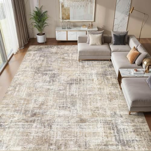 cotiled 9x12 Area Rug for Living Room, Abstract Washable Carpet - Image 5