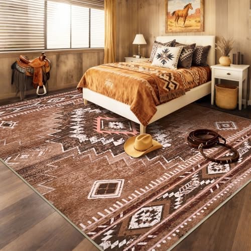 Yinhua Living Room Rug 6x9, Western Washable Rug - Image 3