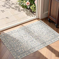 jinchan 2x3 Washable Entryway Area Rug, Floral Non-Slip by JINCHAN
