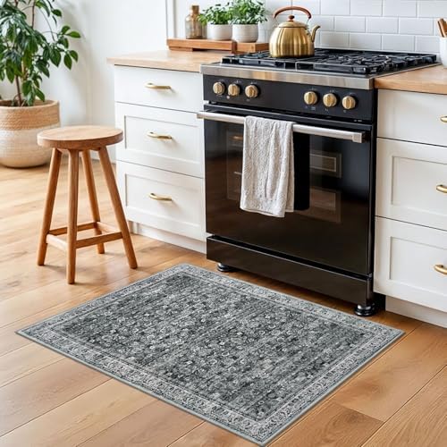 SIILOOM 2x3 Small Washable Area Rug Entryway Door Mat Indoor Kitchen Runner - Image 3