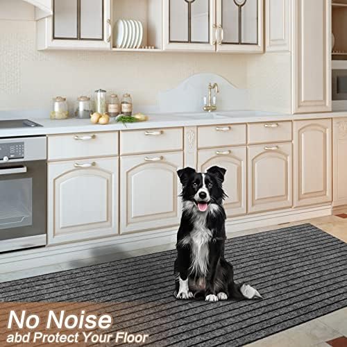 4' x 46' Runner Rugs with Rubber Backing, Indoor Outdoor Utility Carpet Runner - Image 4