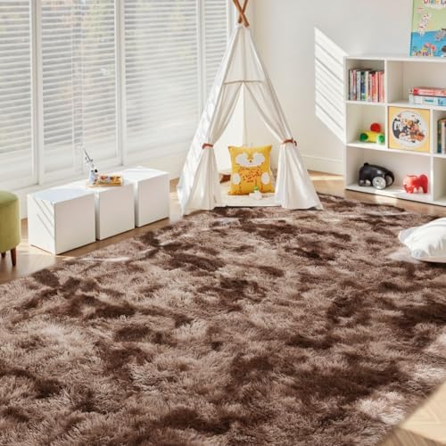 9x12 Ft Extra Large Shag Brown Area Rug - Image 4