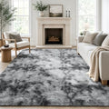 Ophanie Tie-Dyed Grey Area Rugs 6x9 by Ophanie