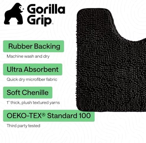 GORILLA GRIP Chenille Bath Rug Mat - Image 3