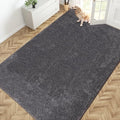 PURRUGS Area Rug, Light Grey-Dark Grey by PURRUGS