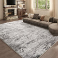 9x12 Black Gray Washable Area Rug by Unknown