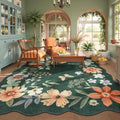 Lahome Floral 8x10 Area Rugs for Living Room, Soft Washable Bedroom Rug by Lahome