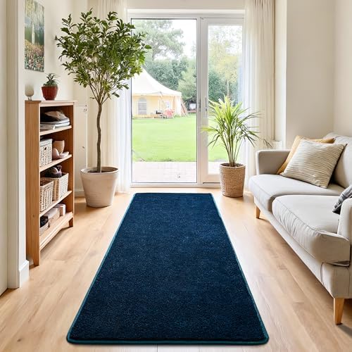 Chicrug Blue 2x6 Minimalist Washable Runner Rugs - Image 4
