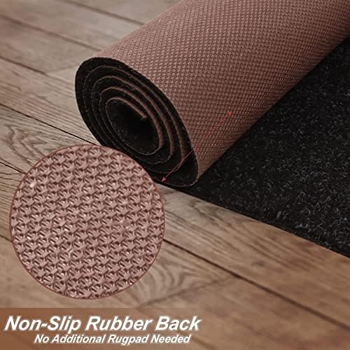 4' x 77' Runner Rugs with Rubber Backing, Indoor Outdoor Utility Carpet Runner - Image 3