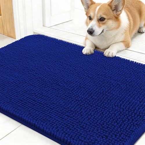 OLANLY Dog Door Mat for Muddy Paws 24x16, Super Absorbent Chenille Mud Mat by OLANLY