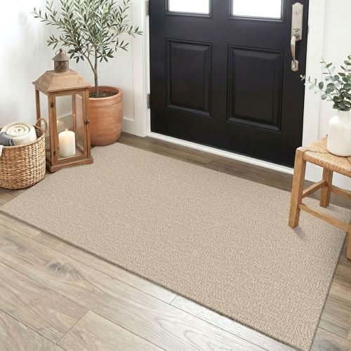 EARTHALL Washable Runner Rug, Non Slip Backdoor Rug, 2x4 Ft, Sand/Beige by EARTHALL