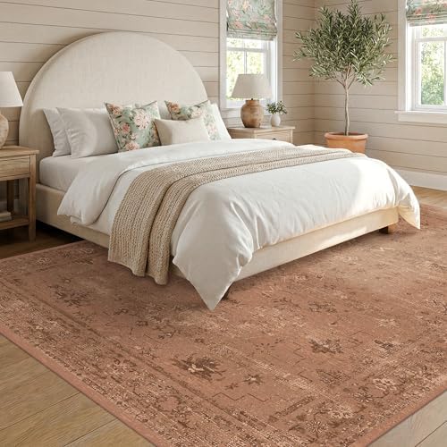 Terracotta 6x8 Washable Area Rug - Image 6