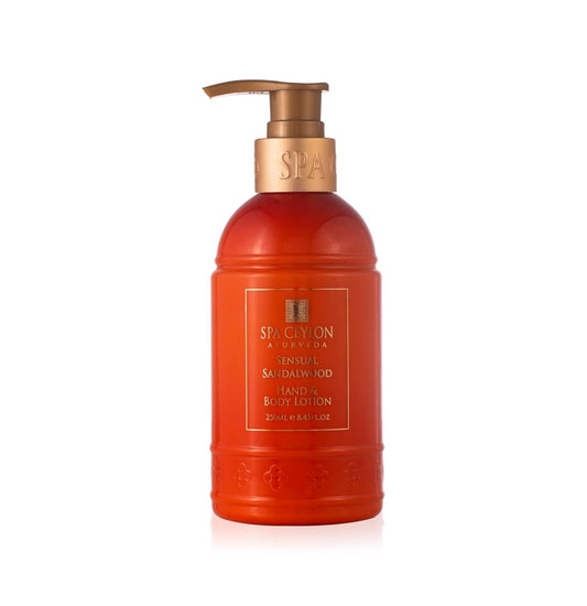 SPA CEYLON Sensual Sandalwood Hand and Body Lotion | Deep Hydrating Body Moisturizer with Coconut | Almond & Rice Bran | Cooling & Invigorating | Suitable for All Skin Types