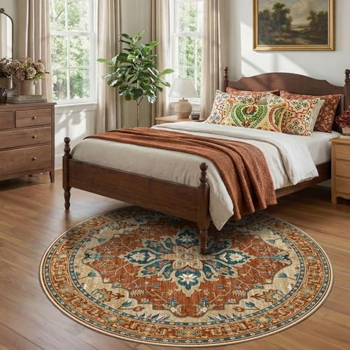 RELEANY Washable Area Rug, Round 7ft - Image 2