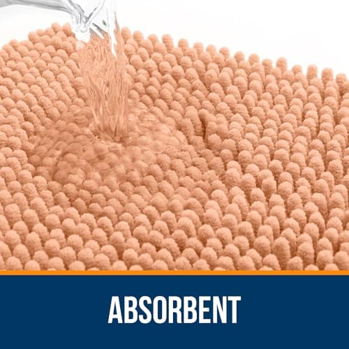 OLANLY Large Bathroom Rugs 59x35, Extra Soft Absorbent Chenille Bath Rugs - Image 4