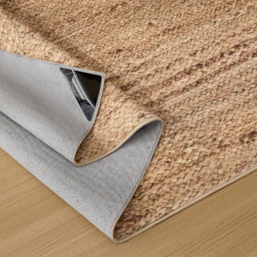Bedsure 5x7 Printed Jute-Look Washable Area Rug, Soft Polyester Fleece - Image 3