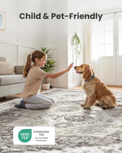 Amada Large 9x12 Washable Area Rug - Image 4
