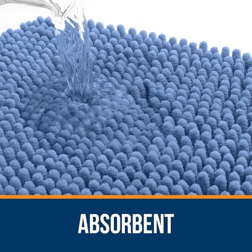 OLANLY Large Bathroom Rugs 59x35, Extra Soft Absorbent Chenille Bath Rugs - Image 4
