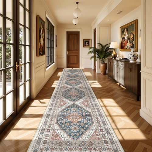 Washable Runner Rug 2.5x14, Long Kitchen Rugs Non-Slip by Restydon