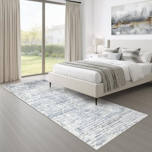 LOONGRUG Runner Rug 3x8 Washable Non-Slip Kitchen Neutral Rug Blue - Image 7