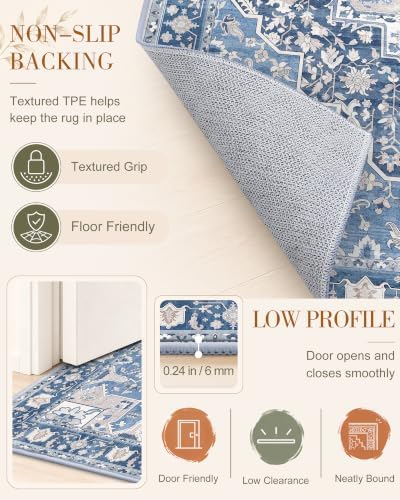 OLANLY 2'6"x14' Washable Runner Rug, Non Slip Carpet - Image 7