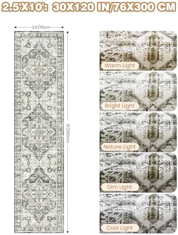 Kitchen Runner Rug Non Slip Washable Rugs 2.5x10 - Image 2